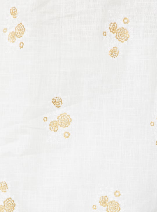 Women Foil Printed A-Line Kurta