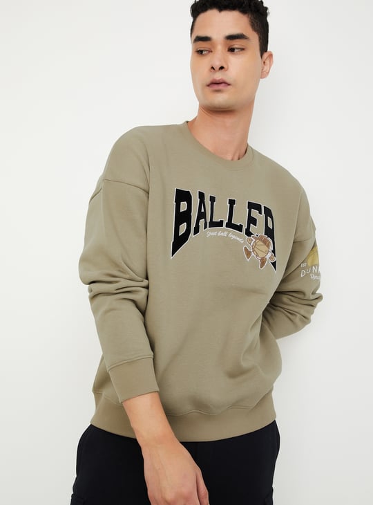 Men Oversized Printed Sweatshirt Printed