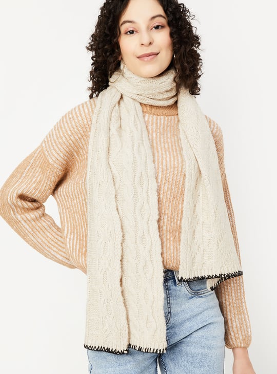 Women Cable Knit Muffler