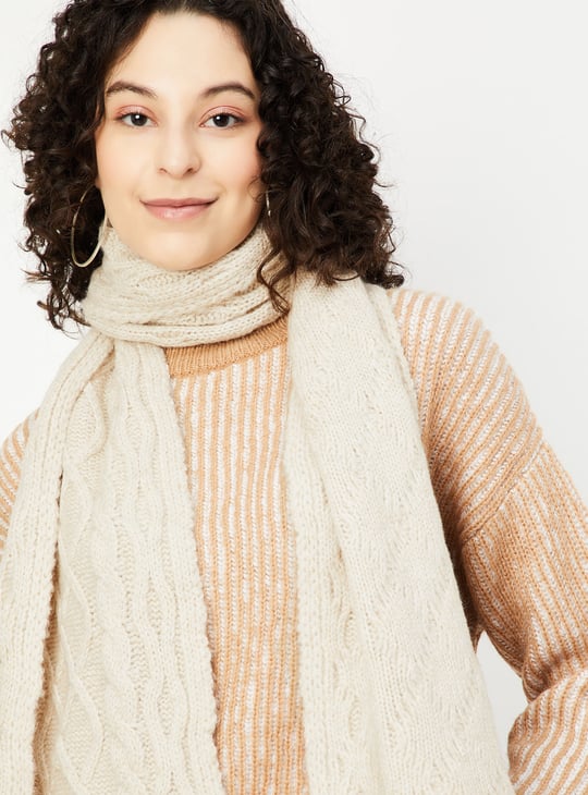 Women Cable Knit Muffler