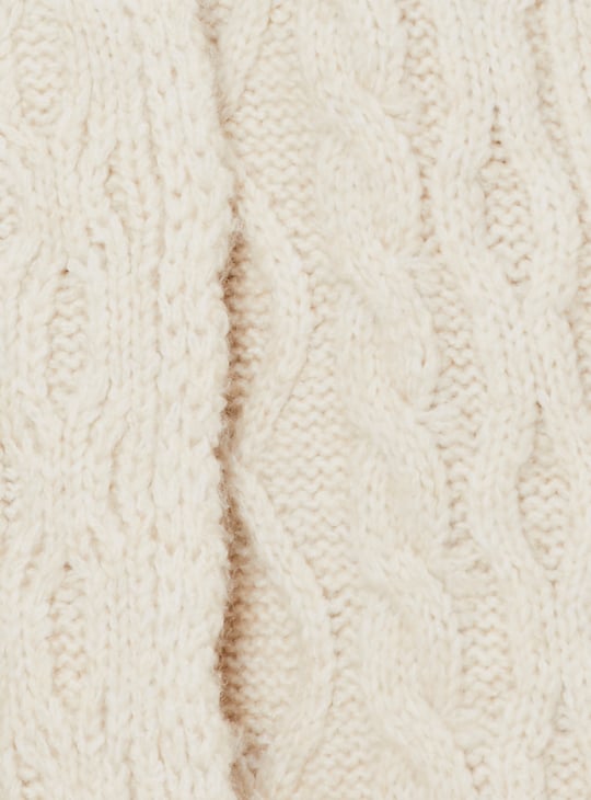 Women Cable Knit Muffler