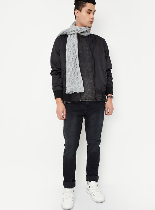 Men Cable Knit Muffler