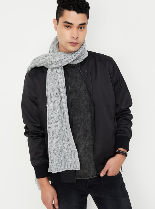 Men Cable Knit Muffler