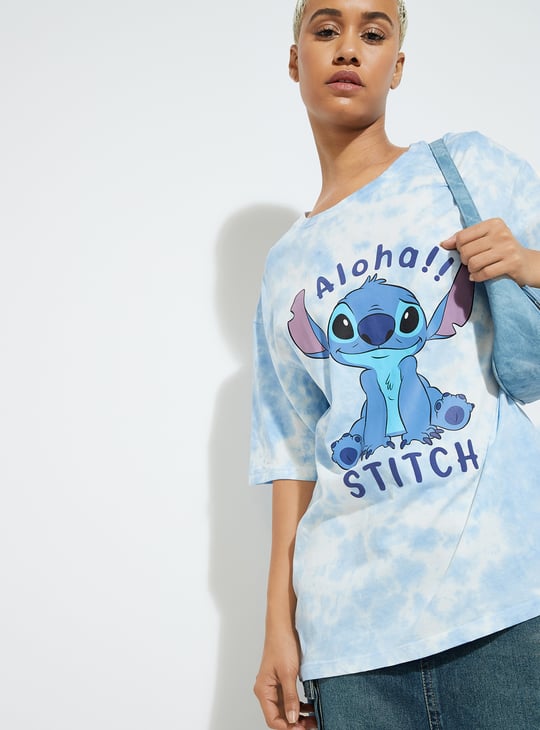 URB_N Women Lilo & Stitch Printed T-shirt
