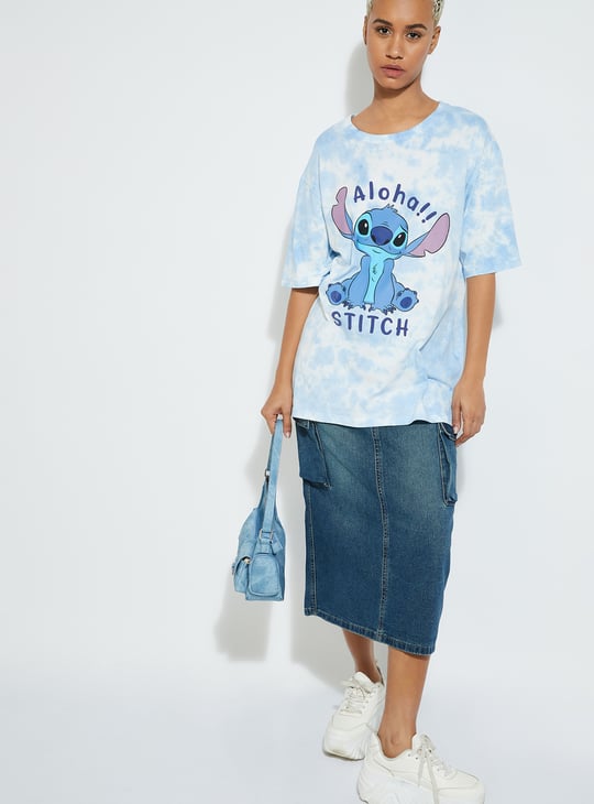 URB_N Women Lilo & Stitch Printed T-shirt