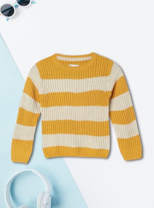 Boys Striped Knitted Sweater Striped