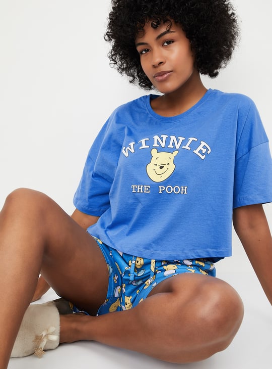 Women Winnie The Pooh Printed T-shirt