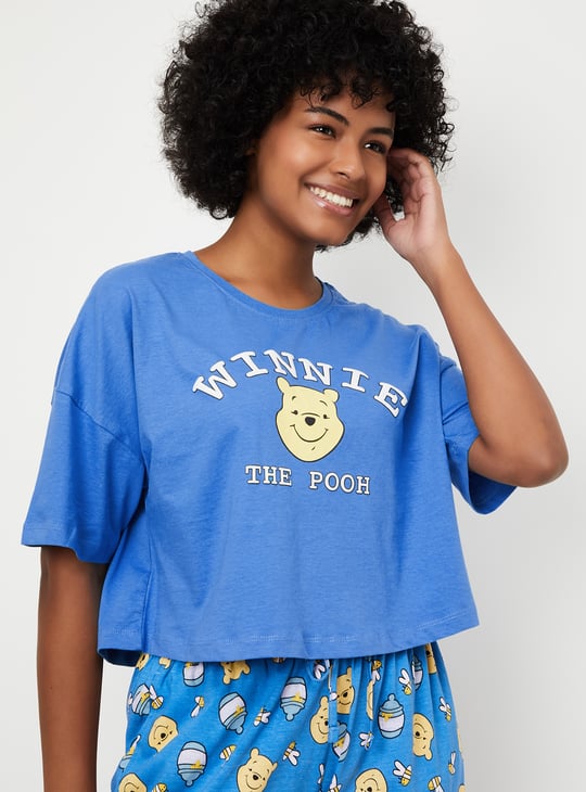Women Winnie The Pooh Printed T-shirt