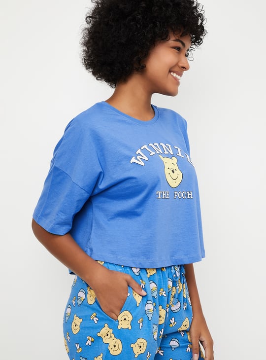 Women Winnie The Pooh Printed T-shirt