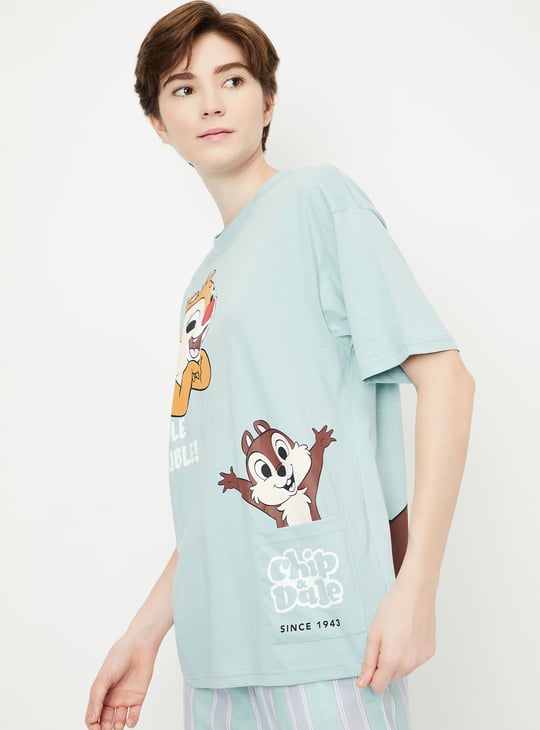 Women Chip & Dale Printed T-shirt