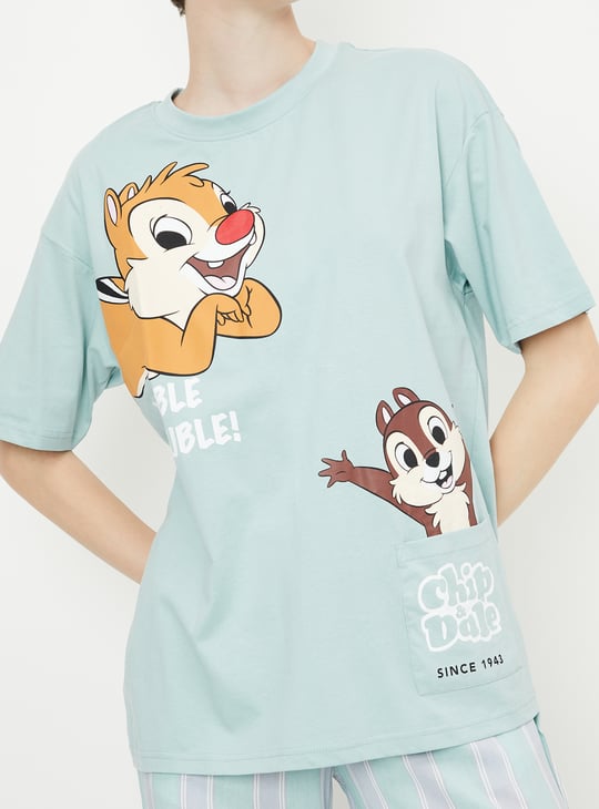 Women Chip & Dale Printed T-shirt