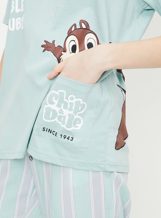 Women Chip & Dale Printed T-shirt