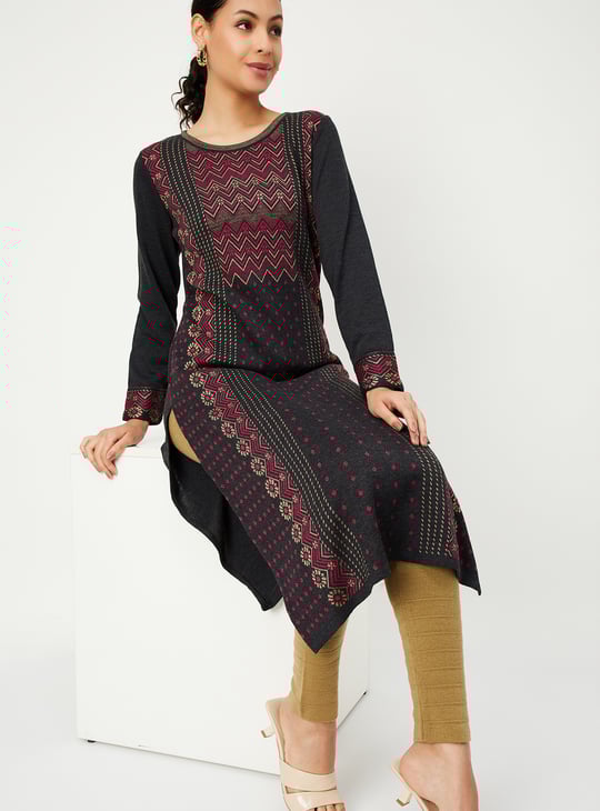 Women Jacquard Winter Kurta