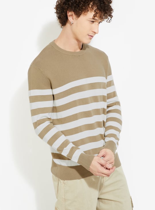 URB_N Men Striped Sweater
