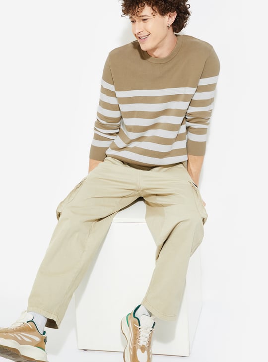 URB_N Men Striped Sweater