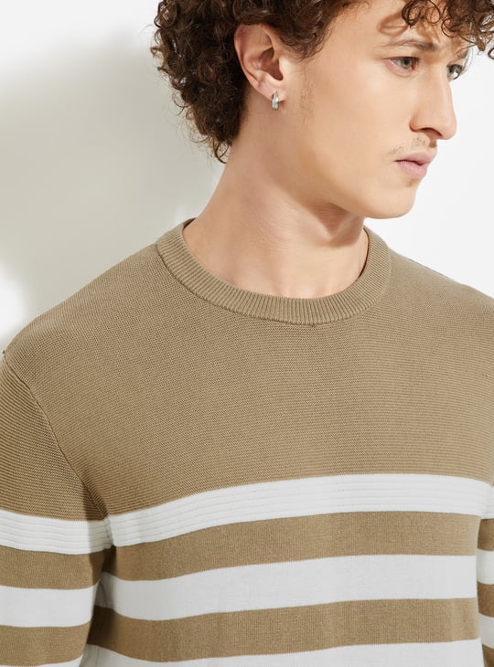 URB_N Men Striped Sweater