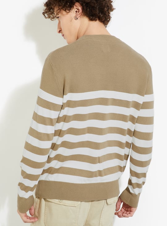 URB_N Men Striped Sweater