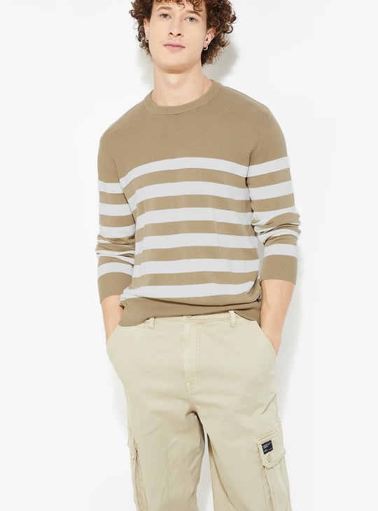URB_N Men Striped Sweater