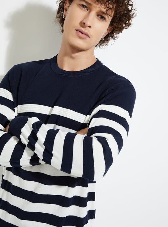 URB_N Men Striped Sweater