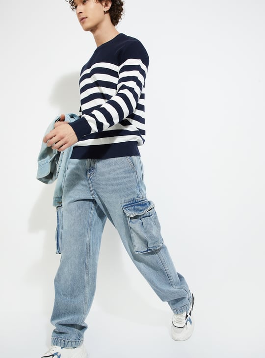 URB_N Men Striped Sweater