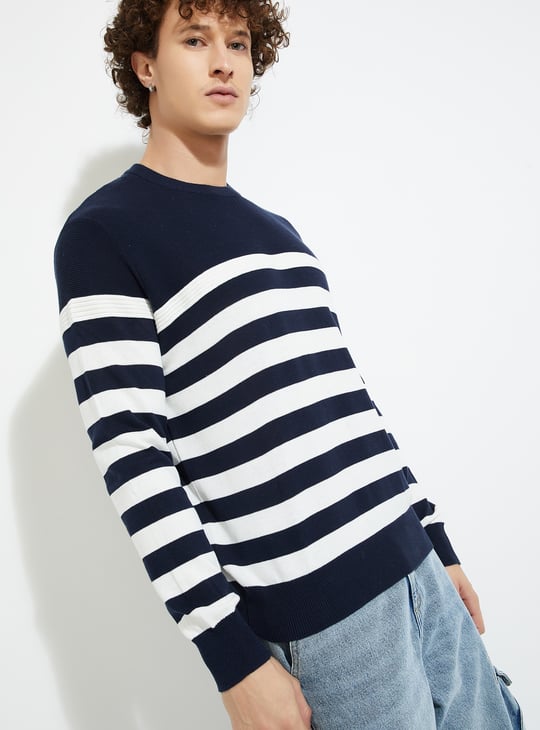 URB_N Men Striped Sweater