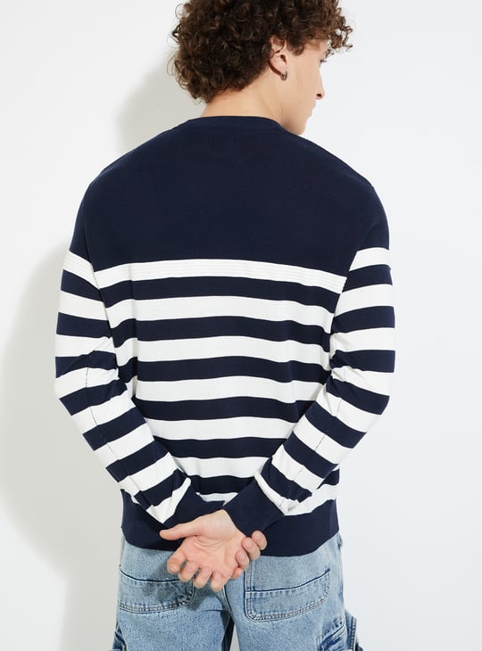 URB_N Men Striped Sweater