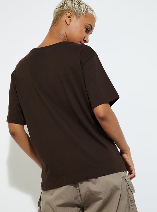 URB_N Women Love and Sun Printed Relaxed Fit T-shirt