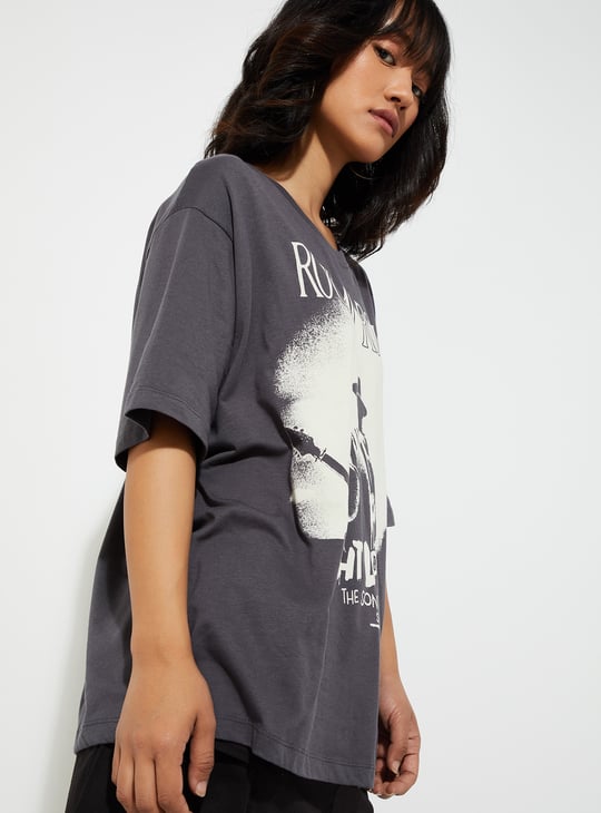 URB_N Women Relaxed Fit Graphic Printed T-shirt