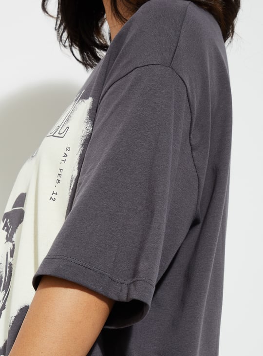 URB_N Women Relaxed Fit Graphic Printed T-shirt