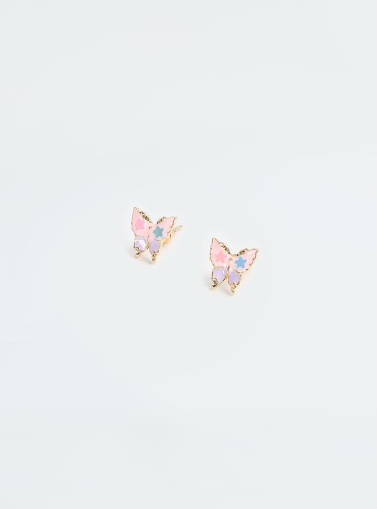 Girls Butterfly Necklace Set with Ring