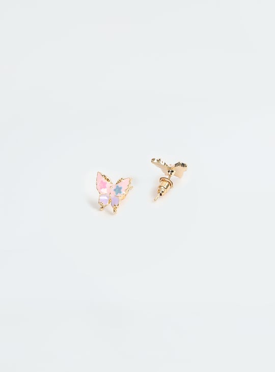 Girls Butterfly Necklace Set with Ring