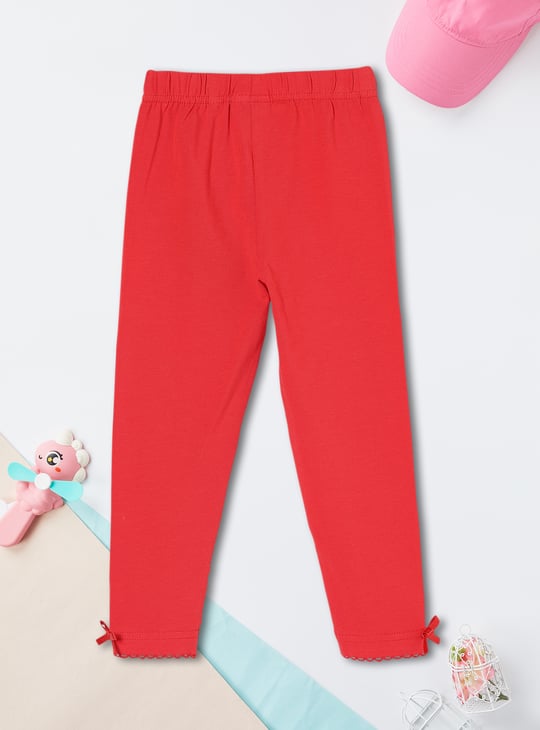 Girls Solid Full-Length Leggings