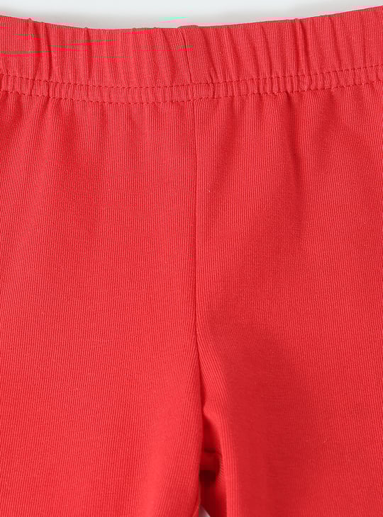 Girls Solid Full-Length Leggings