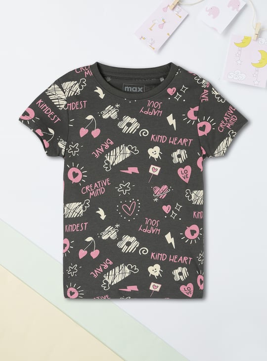 Girls All-Over Printed T-shirt
