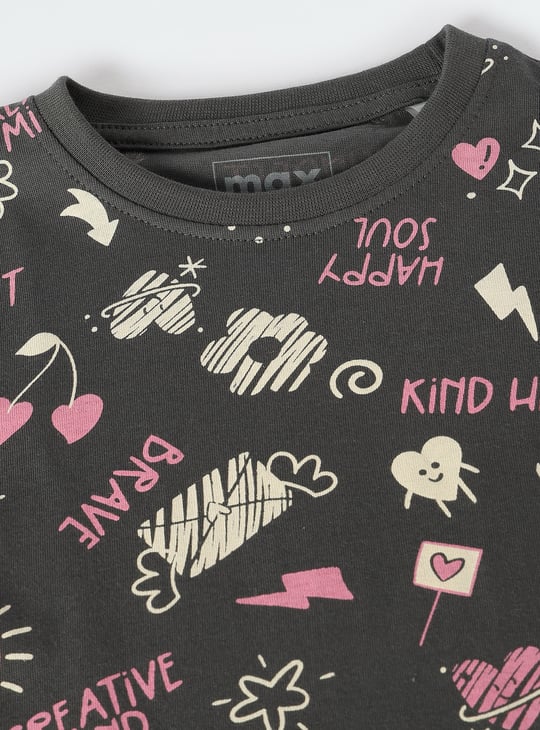 Girls All-Over Printed T-shirt