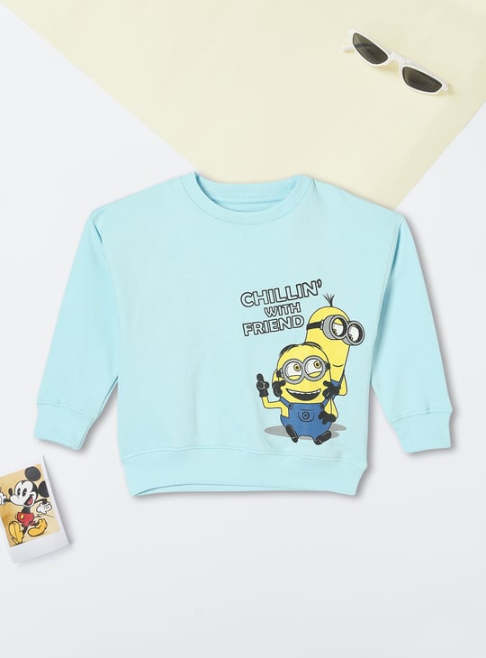 Boys Minions Printed Sweatshirt