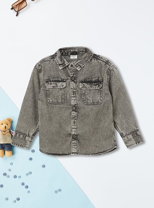 Boys Washed Denim Shirt