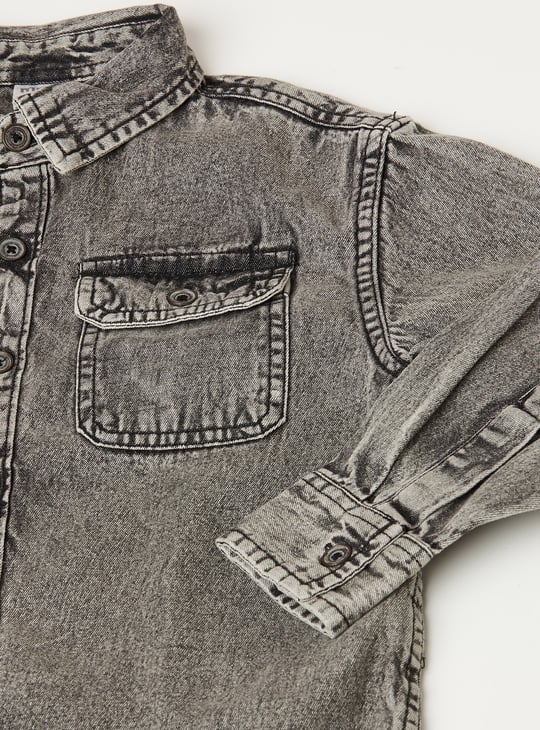 Boys Washed Denim Shirt