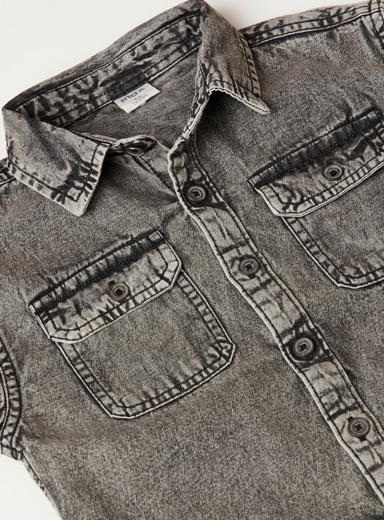 Boys Washed Denim Shirt
