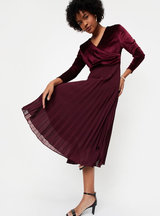 Kalki x Max Women Pleated Wrap Dress