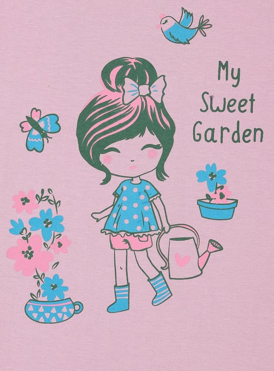 Girls Graphic Printed T-shirt - Pack of 5