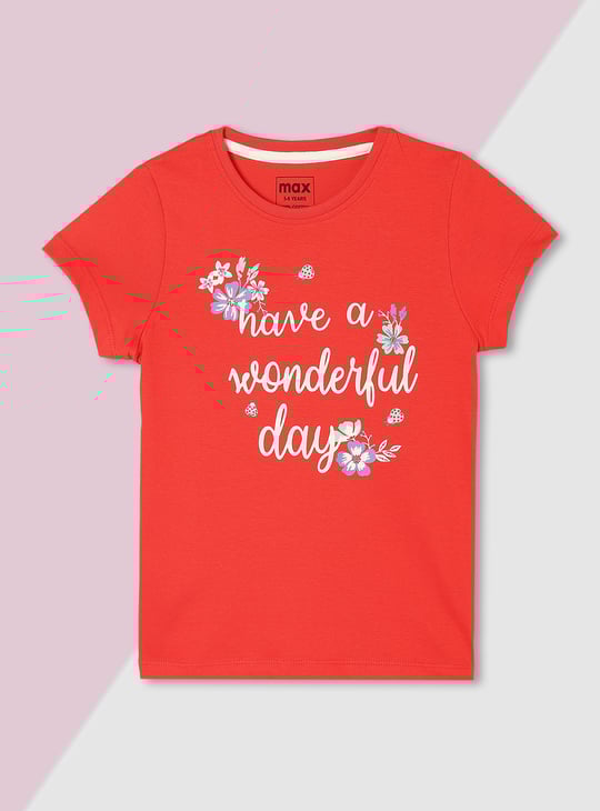 Girls Graphic Printed T-shirt - Pack of 5