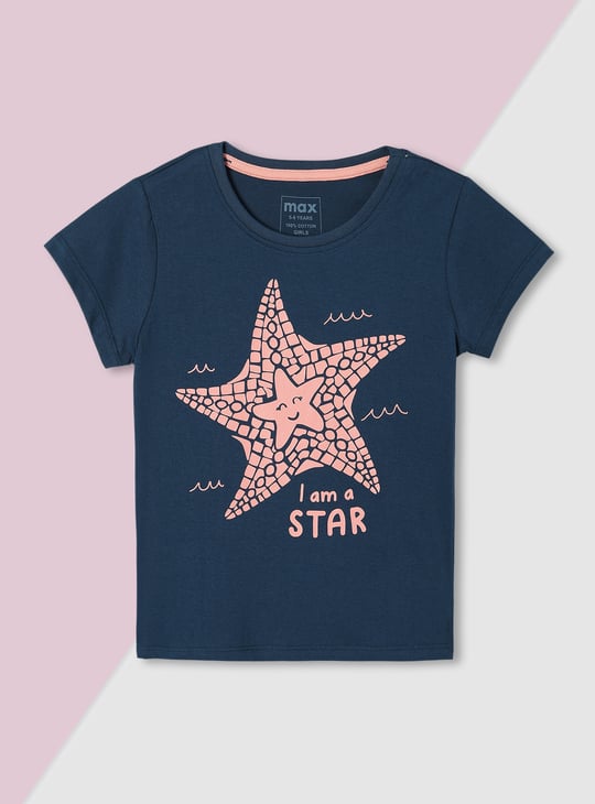 Girls Graphic Printed T-shirt - Pack of 5