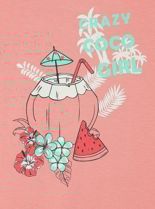 Girls Graphic Printed T-shirt - Pack of 5