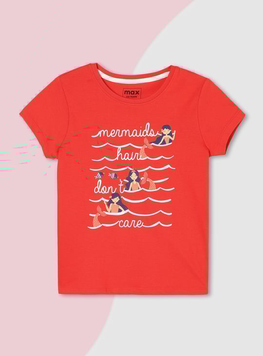 Girls Graphic Printed T-shirt - Pack of 5