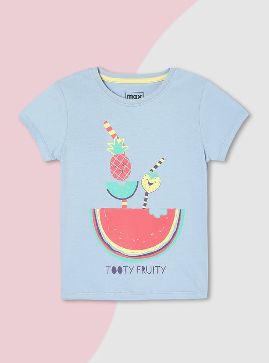 Girls Graphic Printed T-shirt - Pack of 5