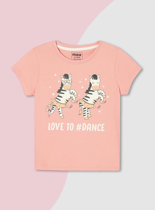 Girls Graphic Printed T-shirt - Pack of 5