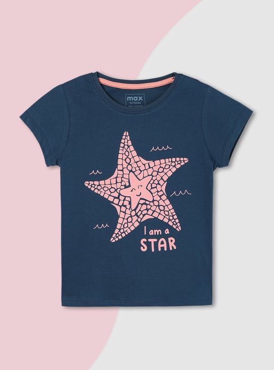 Girls Graphic Printed T-shirt - Pack of 5
