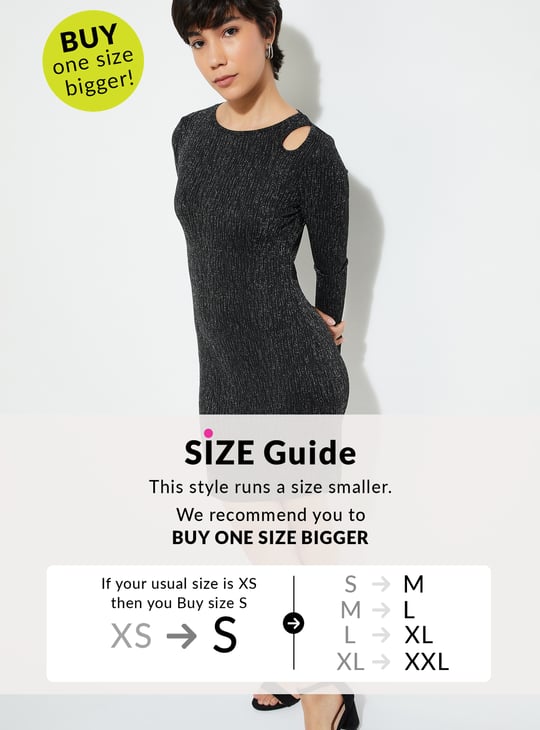 ALAYA F x URB_N Women Shimmer Bodycon Dress