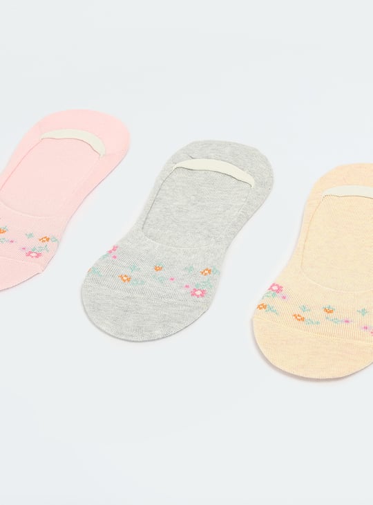 Women Printed No-Show Socks - Pack of 3